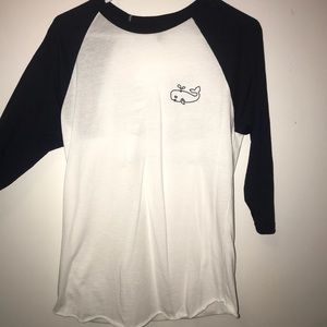 This is a baseball tee from Beautiful Baleine